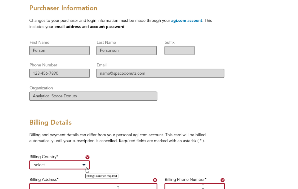 STK Cloud Form Errors